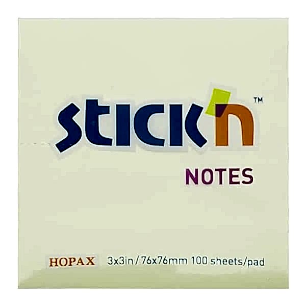 Gıpta Stickn 76x76 100 Yaprak Pastel Sarı Yapışkanlı Not Kağıdı