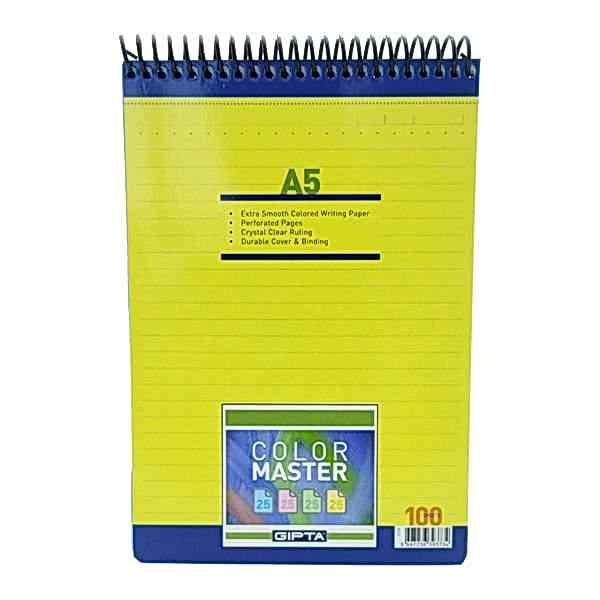 Gıpta Color Master A5 100 Yaprak Çizgili Spiralli Karton Kapaklı Bloknot