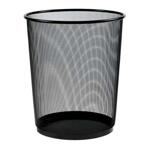 Drt 916 Siyah Delikli Metal Çöp Kovası