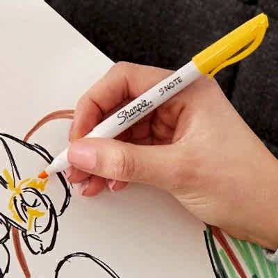 Sharpie 2138234  4 lü Blister Snote Kesik Uç Kreatif Markör Kalem