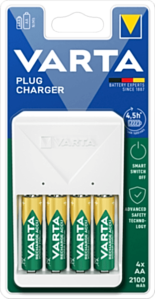 Varta 4x2100mAH AA Pil Hediyeli Plug Şarj Aleti