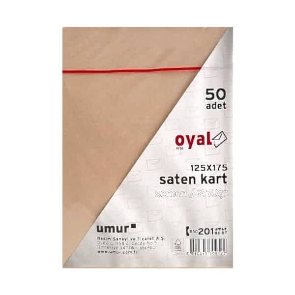 Oyal 08425 125 X 175 250 Gr 50'Lı Somon Saten Kart