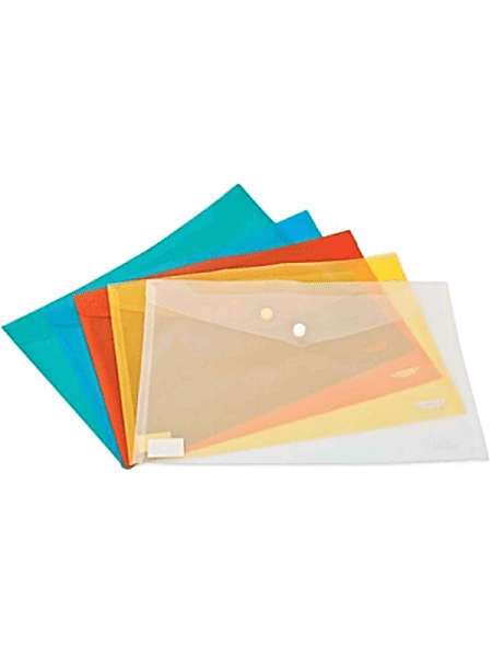 Noki 3101 Şeffaf Çıtçıtlı Evrak Zarfı