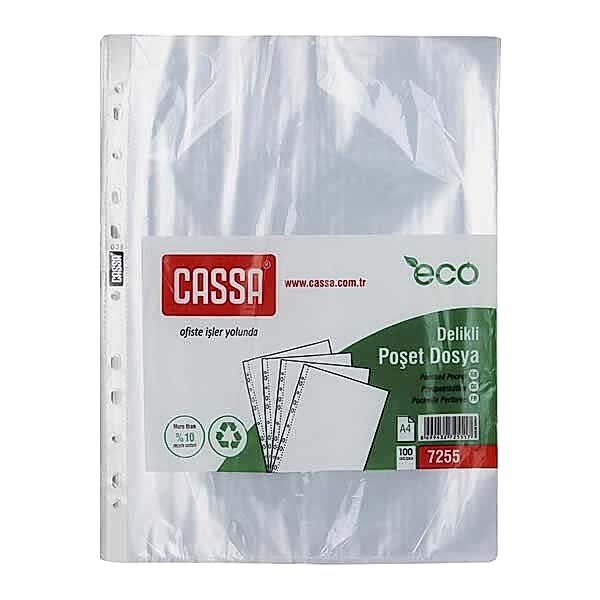 Cassa 7255 Eco A4 100 lü Poşet Dosya
