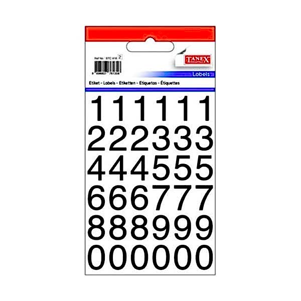 Tanex STC-416 2 li Şeffaf Rakam Etiketi