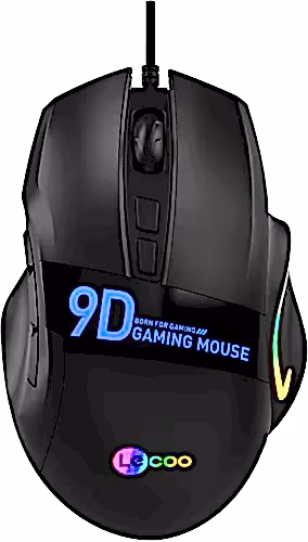 Lecoo Ms130 7200 Dpi 9 Tuşlu Kablolu Rgb Led Aydınlatmalı Siyah Gamıng Mouse