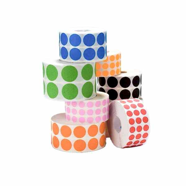 Tanex 25 mm 2500 lü  Mavi Nokta Etiket