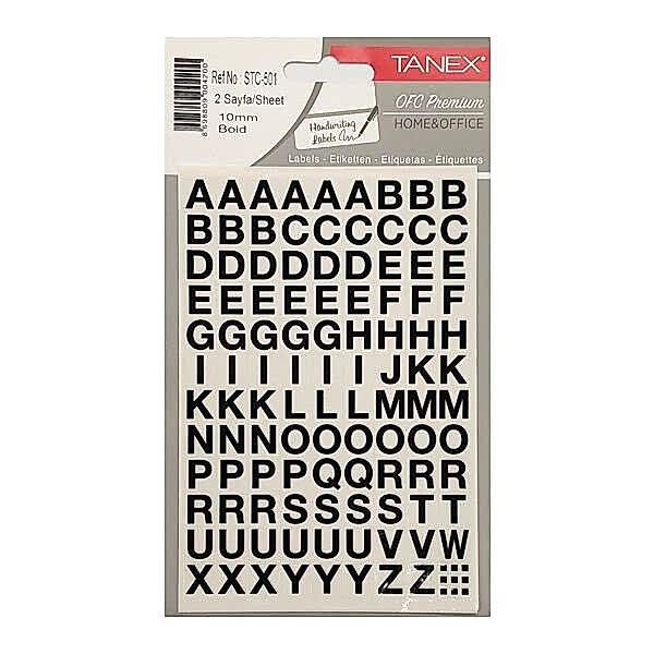 Tanex STC-501 10 mm 2 li Bold Harf Etiketi