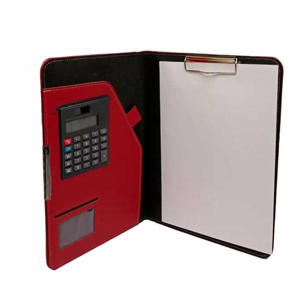 Yağmur YTS-904 A4 Kırmızı Termo Deri Hesap Makineli Sekreterlik