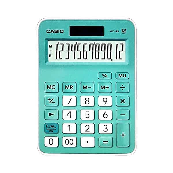 Casio MX-12B-GN Açık Yeşil 12 Hane Masa Üstü Hesap Makinesi