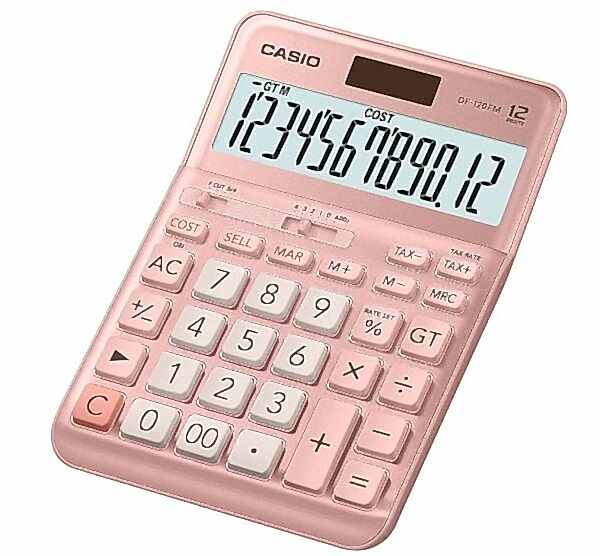Casio DF-120FM-PK Pembe 12 Hane Masa Üstü Hesap Makinesi