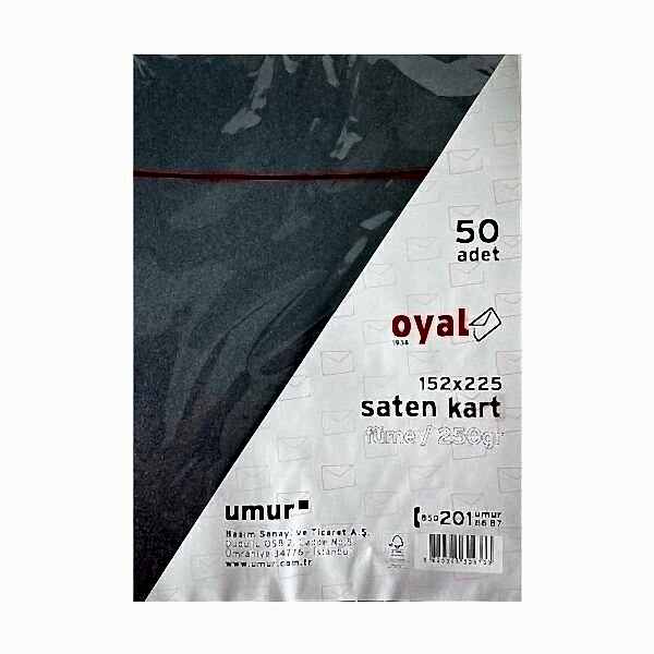 Oyal 08486 152 X 225 250 Gr 50'Lı Fume Saten Kart
