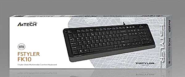 A4 Tech FK10 Q Usb Fstyler Gri Tr Fn-Multimedya Klavye