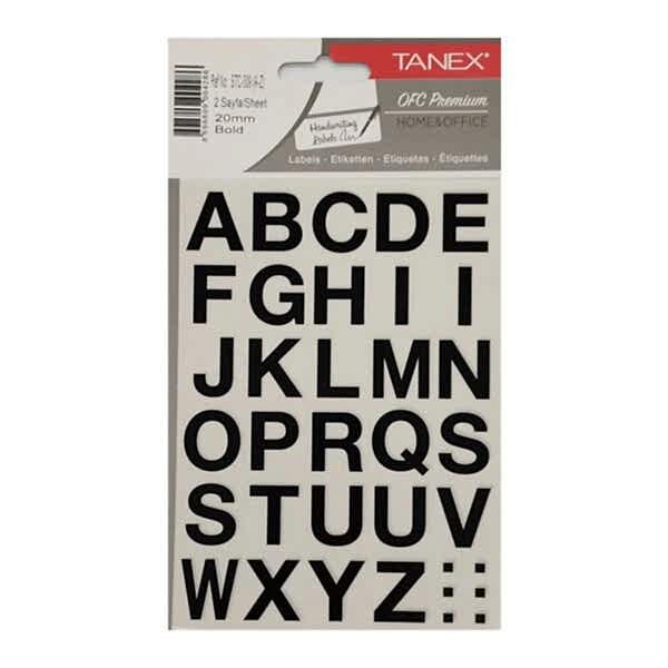 Tanex STC-509 20 mm 2 li Bold Harf Etiketi
