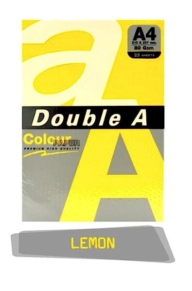 Double A A4 80gr 25li Limon Sarısı Kağıt