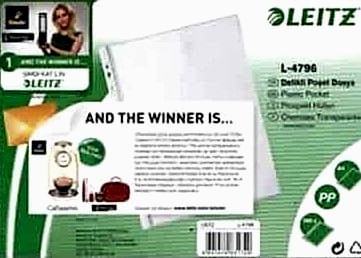 Leitz 4796 Buzlu A4 100 Lü 11 Delikli Poşet Dosya