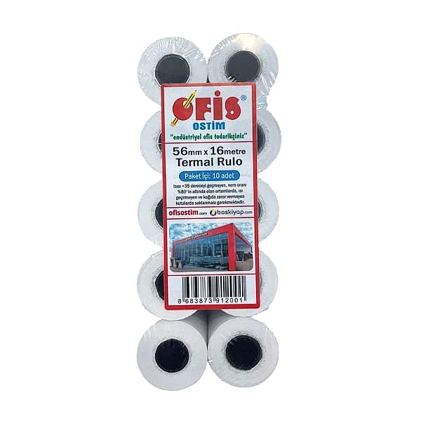Ofis 56x16 10 lu Termal Pos Rulosu