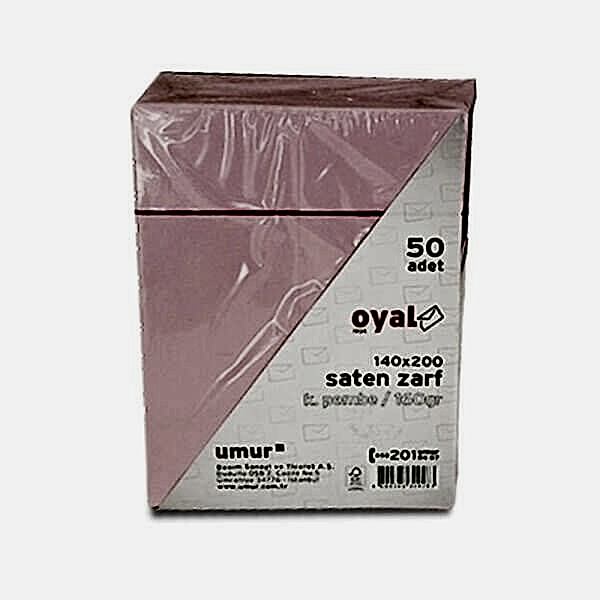Oyal 13x18 160gr 50li Koyu Pembe Saten Zarf