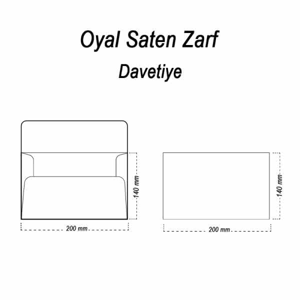 Oyal 14x20 160gr 50li Mavi Saten Zarf