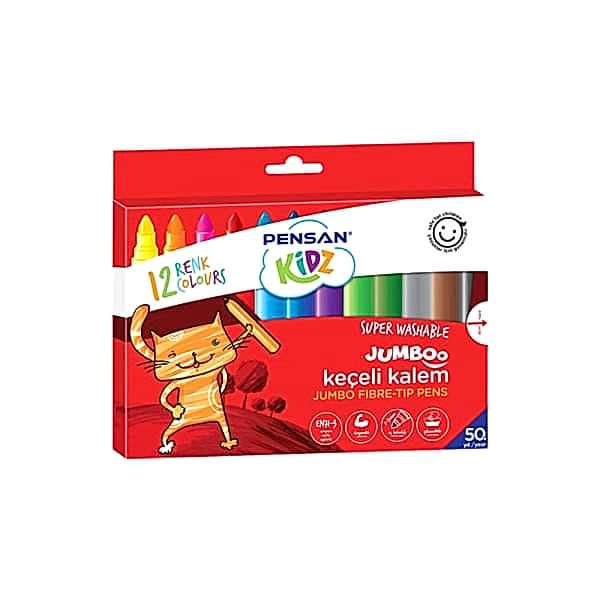 Pensan 99040 12 li Kidz Jumbo Yıknabilir Keçeli Kalem
