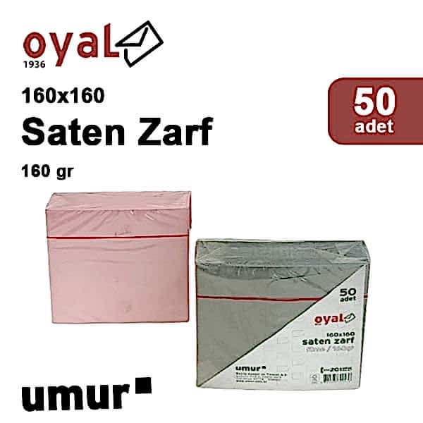 Oyal 160x160 160gr 50li Koyu Pembe Saten Zarf