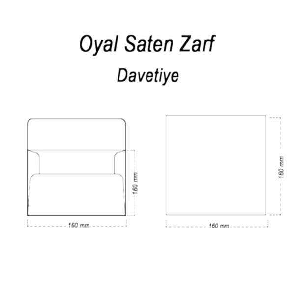 Oyal 160x160 160gr 50li Koyu Pembe Saten Zarf
