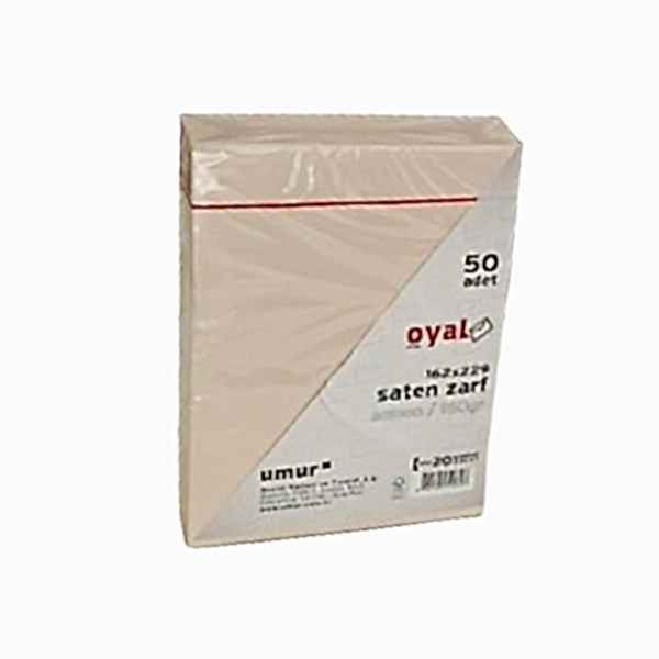 Oyal 162x229 160gr 50li Koyu Somon Saten Zarf