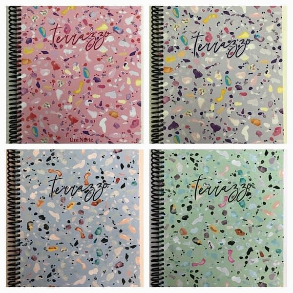 Çınar Terazzo Sert Kapak 17x24 100 Yaprak Çizgili Defter