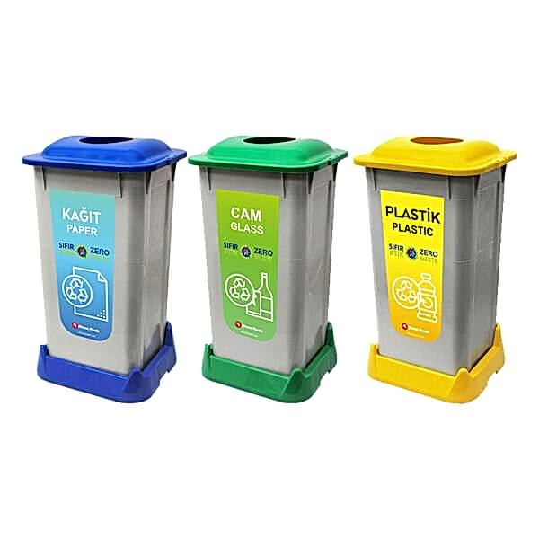 Aform 70 Lt Naturel Plastik Atık Sarı Atık Kovası