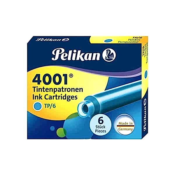 Pelikan 4001 6 lı Turkuaz Dolma Kalem Kartuşu