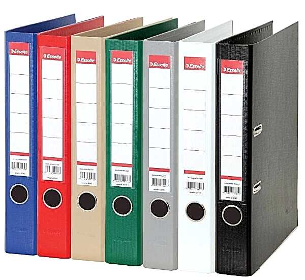 Esselte 46567211595 70 mm 2D Mekanizmalı Siyah Klasör