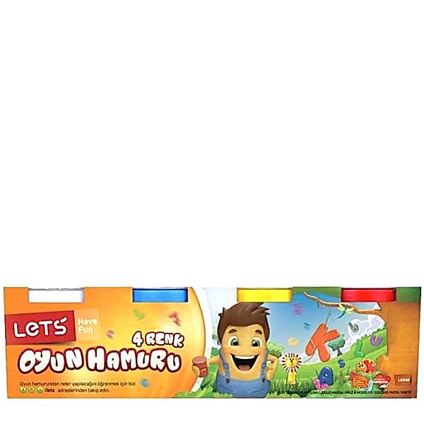 Lets L8340 600 gr 4 lü Antibakteriyel Oyun Hamuru