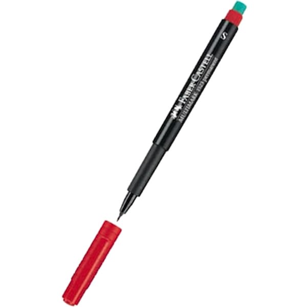 Faber Castell Permanent S Kırmızı Asetat Kalemi