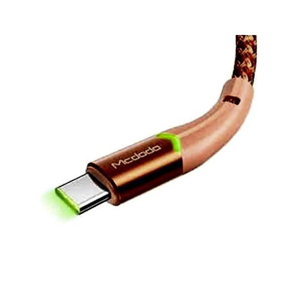Mcdodo CA-7842 Koyu Turuncu Işıklı Lightning Data Şarj Kablosu