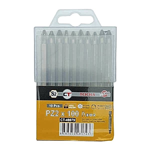 CT Tools CT-48079 PZ2x100 10 lu Yüksek Kaliteli Bits Uç