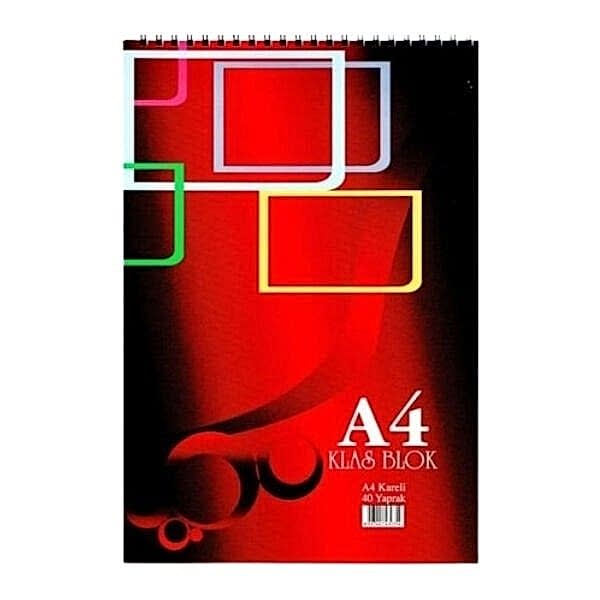 Klas Bloknot Spiralli Çizgili 40 YP A4