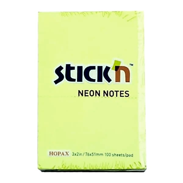 Gıpta Stickn 76x51 100 Yaprak Neon Yeşil Yapışkanlı Not Kağıdı