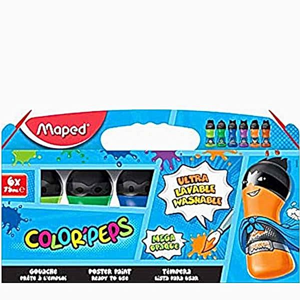 Maped 810011 6x75 ml Karton Kutu Yan Renkler Boyalar