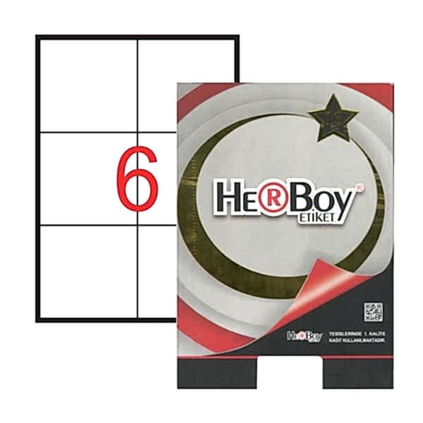 Herboy HB-1303 105mmX99mm Beyaz Lazer Etiket
