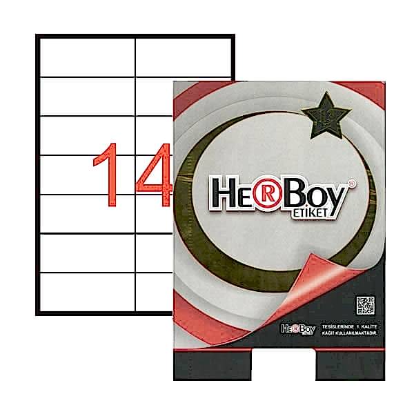 Herboy HB-1114 105mmX41mm Beyaz Lazer Etiket
