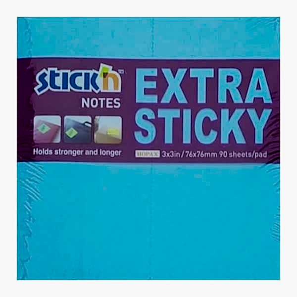 Gıpta Stickn 76x76 90 Yaprak Extra Yapışkan Neon Mavi Not Kağıdı
