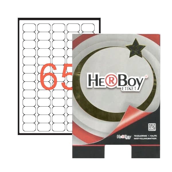 Herboy HB-1065 38,1mmX21mm Beyaz Lazer Etiket