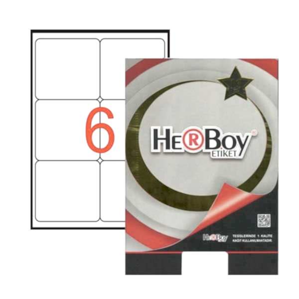 Herboy HB-1006 99,1mmX93,1mm Beyaz Lazer Etiket