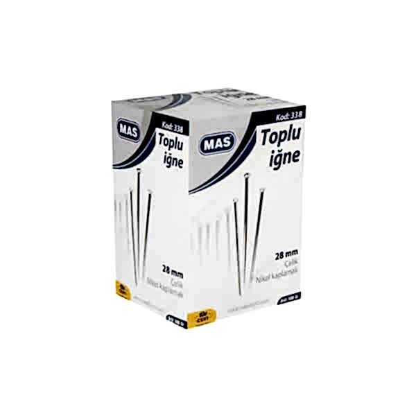 Mas 338 28 mm 500 gr Nikel Kaplı Toplu İğne