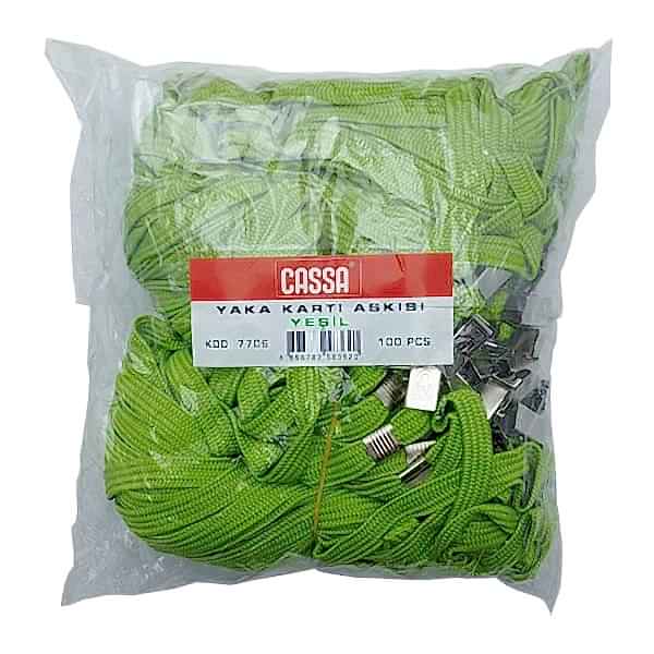 Cassa 7506Y 100 lü Yeşil Metal Maşalı Askı İpi