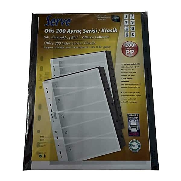 Serve SV-6306 A4  200 PP Serisi Günler Ayraç