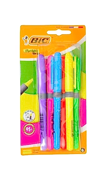 Bic 302796 Highlighter Grip Neon Renkler 6 lı Fosforlu Kalem