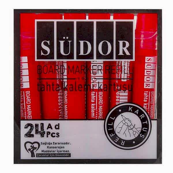 Südor MB01-3 Kırmızı Tahta Kalemi Kartuşu