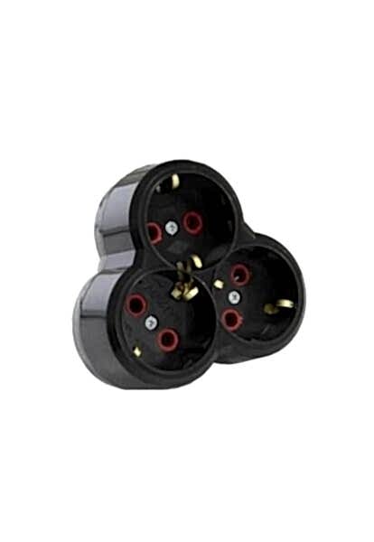 Mutlusan Plus Üçlü Topraklı Fiş 3 Lü Yonca Fiş Priz