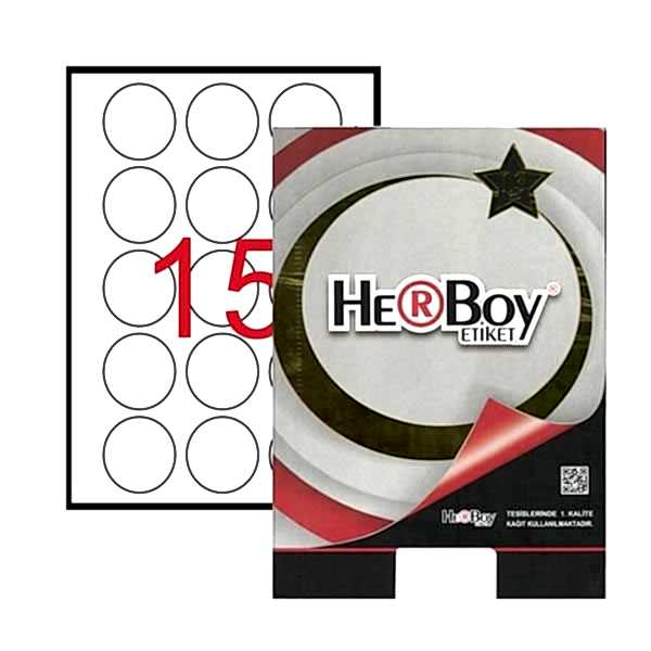 Herboy HB-1150 50mm. Çap Beyaz Lazer Etiket